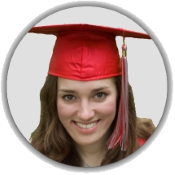 Graduate girl red hat